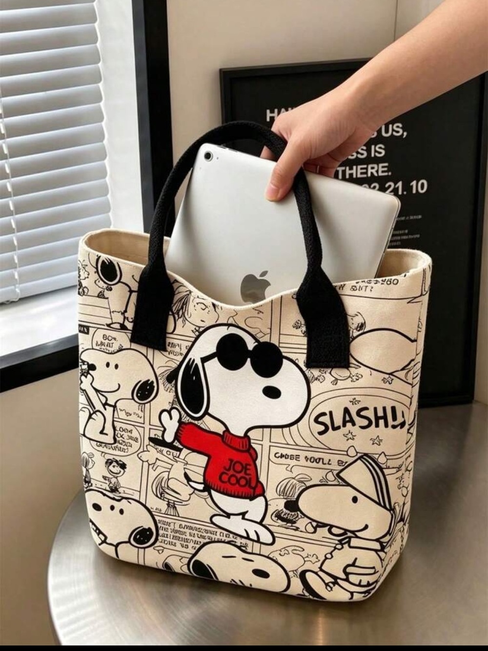 Snoopy 'Joe Cool' Canvas Tote Bag NEW 🏷️